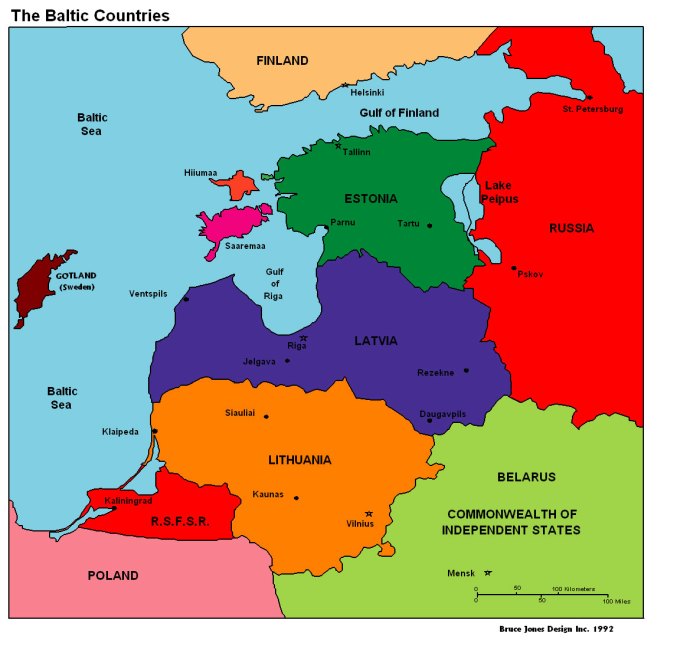 Baltic capitals political rivers important cities